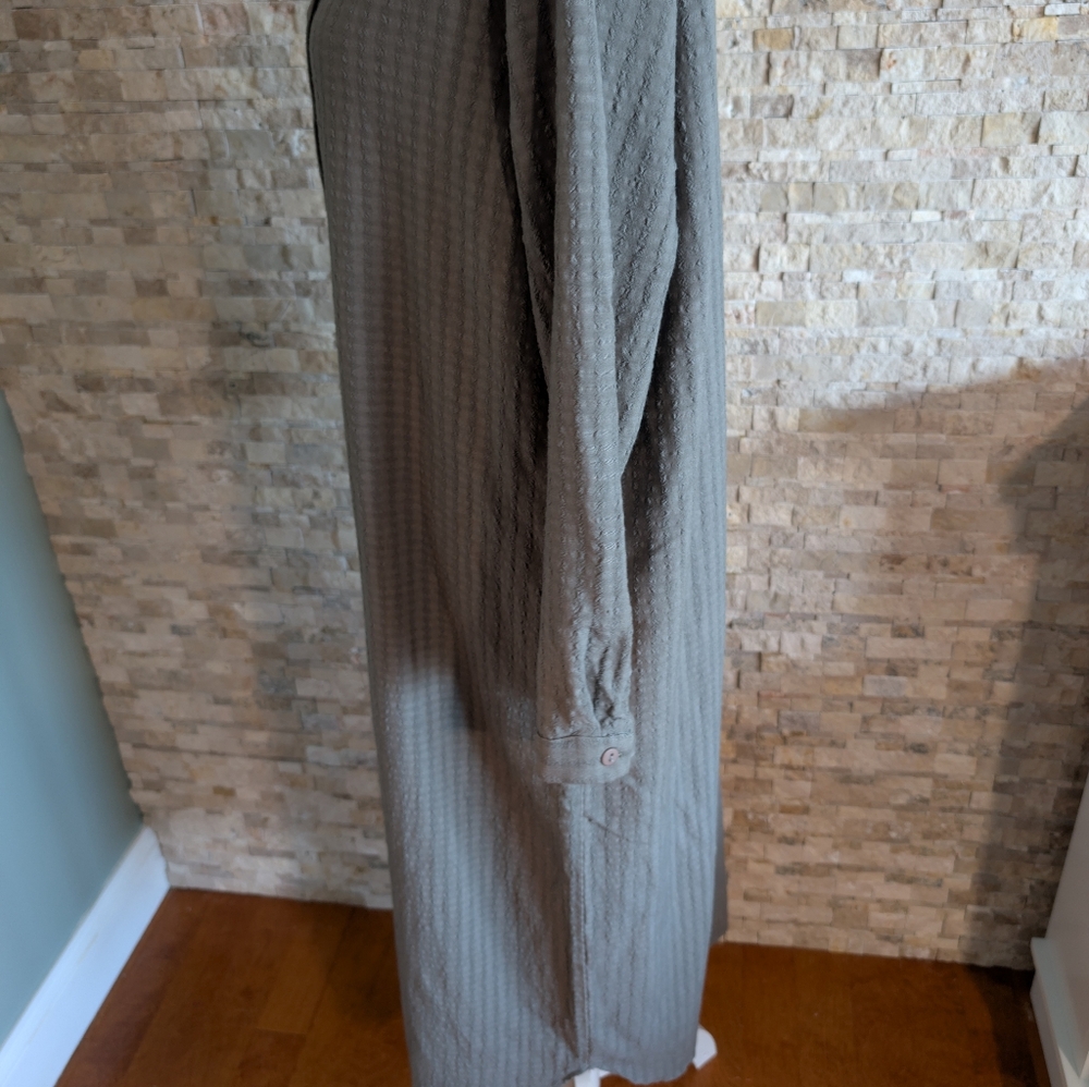 Solika Solene Shirtdress Green Modest Kaftan Granola Prairie Minimalist Sz M image 3